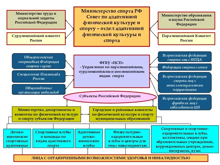 Министерство спорта РФ Совет по адаптивной физической культуре и спорту –