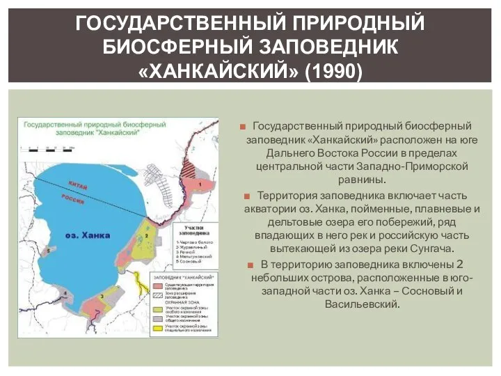 Государственный природный биосферный заповедник «Ханкайский» расположен на юге Дальнего Востока России