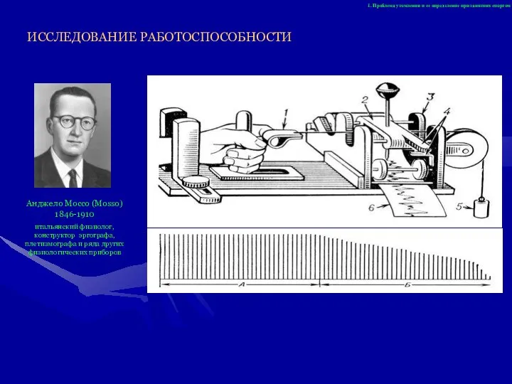 1. Проблема утомления и ее определение при занятиях спортом ИССЛЕДОВАНИЕ РАБОТОСПОСОБНОСТИ