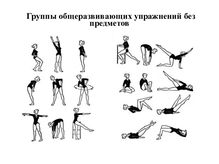 Группы общеразвивающих упражнений без предметов