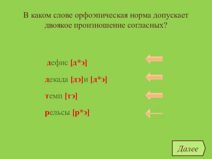 В каком слове орфоэпическая норма допускает двоякое произношение согласных? дефис темп