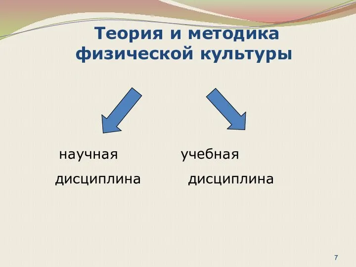 Теория и методика физической культуры научная учебная дисциплина дисциплина