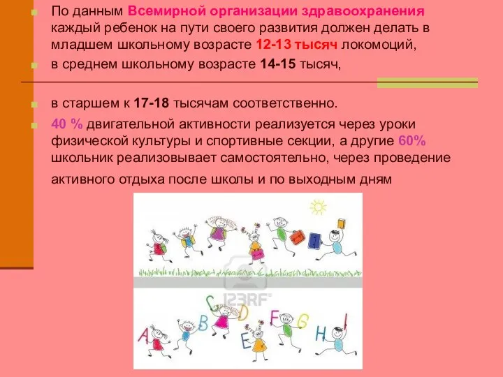 По данным Всемирной организации здравоохранения каждый ребенок на пути своего развития