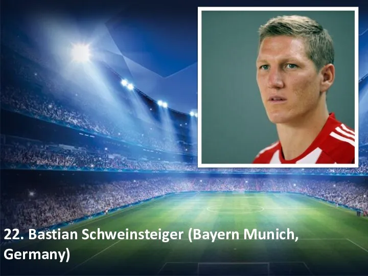 22. Bastian Schweinsteiger (Bayern Munich, Germany)