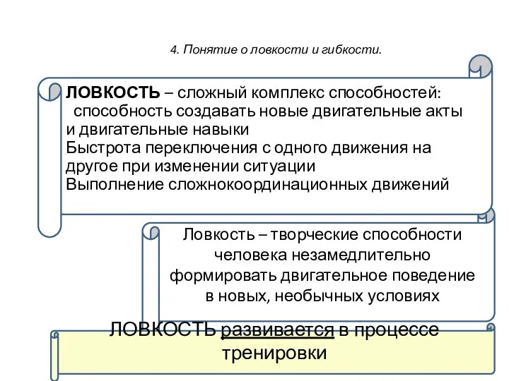 4. Понятие о ловкости и гибкости. Ловкость – творческие способности человека