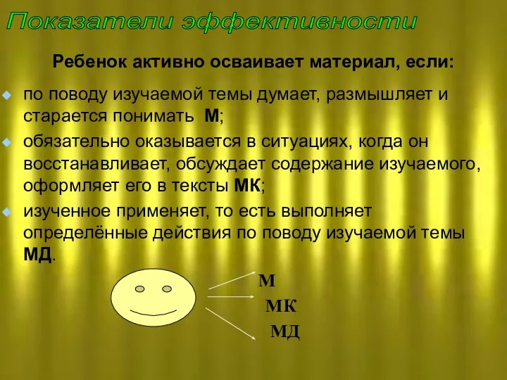 Ребенок активно осваивает материал, если: по поводу изучаемой темы думает, размышляет