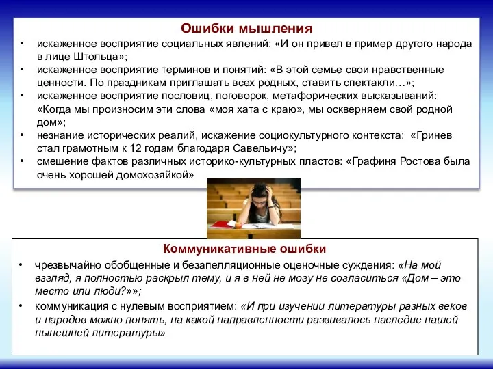 Ошибки мышления искаженное восприятие социальных явлений: «И он привел в пример