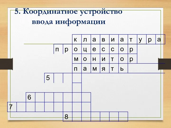 5. Координатное устройство ввода информации