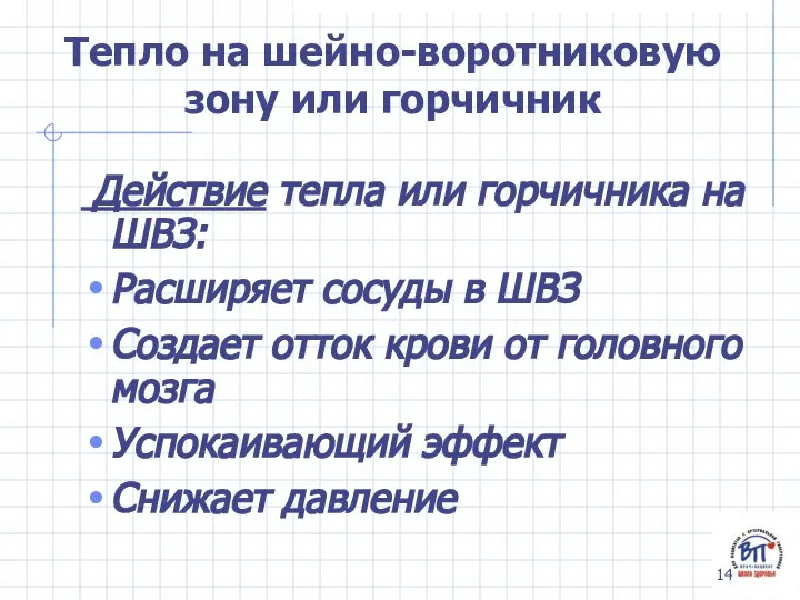 Тепло на шейно-воротниковую зону или горчичник Действие тепла или горчичника на