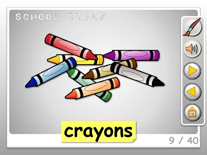 9 / 40 crayons