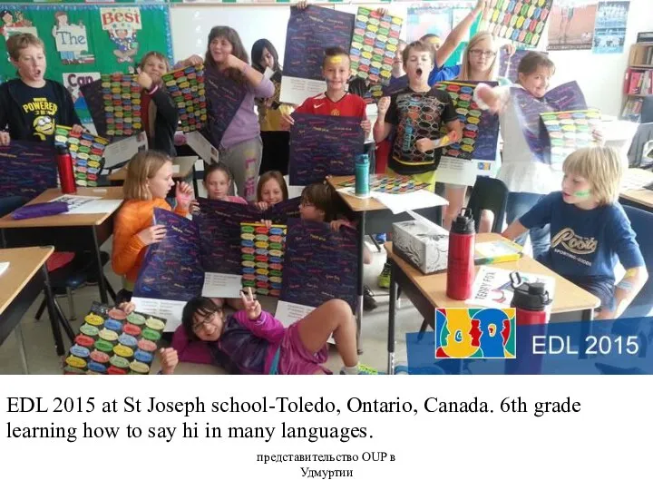 EDL 2015 at St Joseph school-Toledo, Ontario, Canada. 6th grade learning