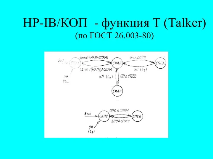 HP-IB/КОП - функция T (Тalker) (по ГОСТ 26.003-80)