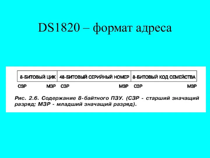 DS1820 – формат адреса