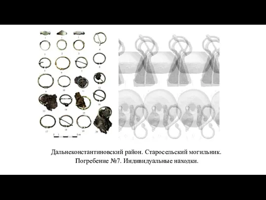 Дальнеконстантиновский район. Старосельский могильник. Погребение №7. Индивидуальные находки.