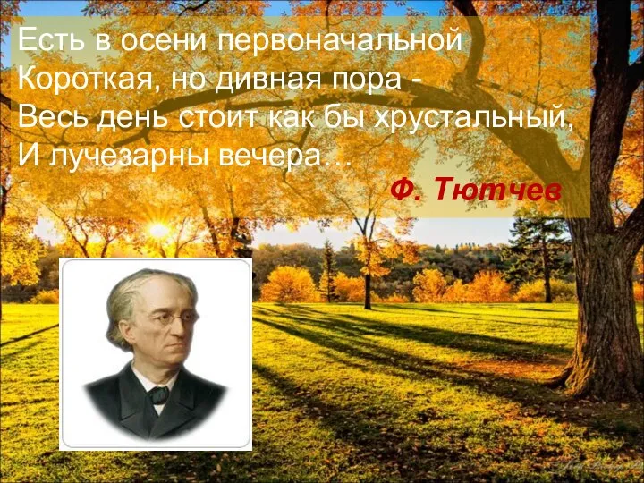 Есть в осени первоначальной Короткая, но дивная пора - Весь день