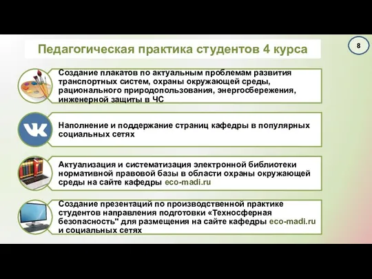 Педагогическая практика студентов 4 курса 8