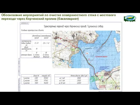 Обоснование мероприятий по очистке поверхностного стока с мостового перехода через Керченский пролив (бакалавриат)