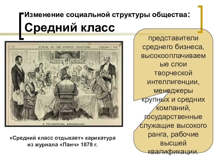 Изменение социальной структуры общества: Средний класс «Средний класс отдыхает» карикатура из