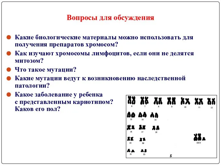 Вопросы для обсуждения Какие биологические материалы можно использовать для получения препаратов