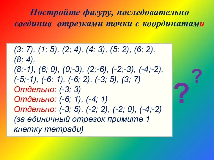 (3; 7), (1; 5), (2; 4), (4; 3), (5; 2), (6;