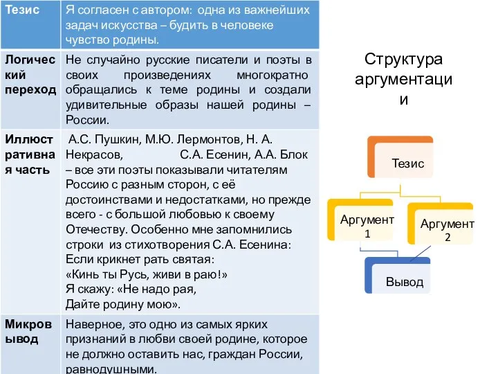 Структура аргументации