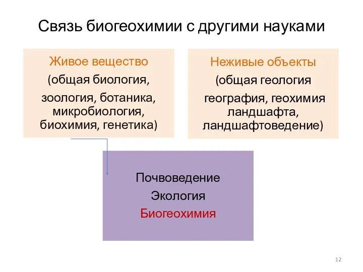 Связь биогеохимии с другими науками