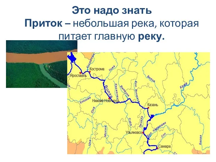 Это надо знать Приток – небольшая река, которая питает главную реку.