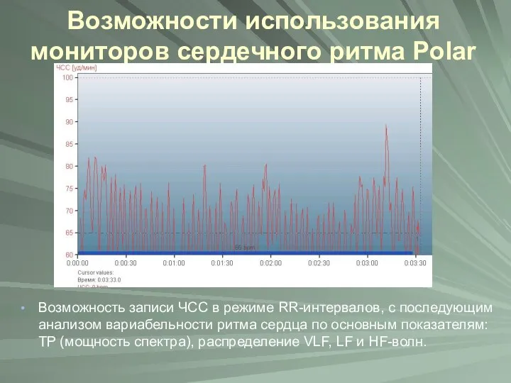 Возможности использования мониторов сердечного ритма Polar Возможность записи ЧСС в режиме