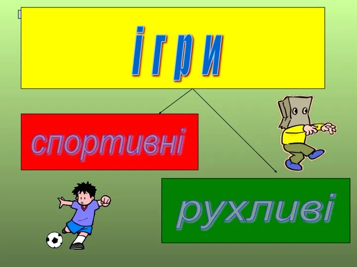 і г р и спортивні рухливі