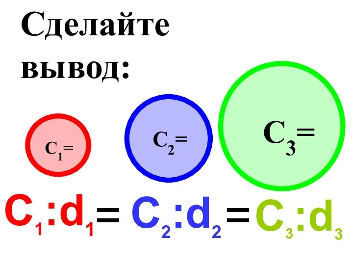 С1:d1 С3:d3 С2:d2 = = C1= C2= C3= Сделайте вывод: