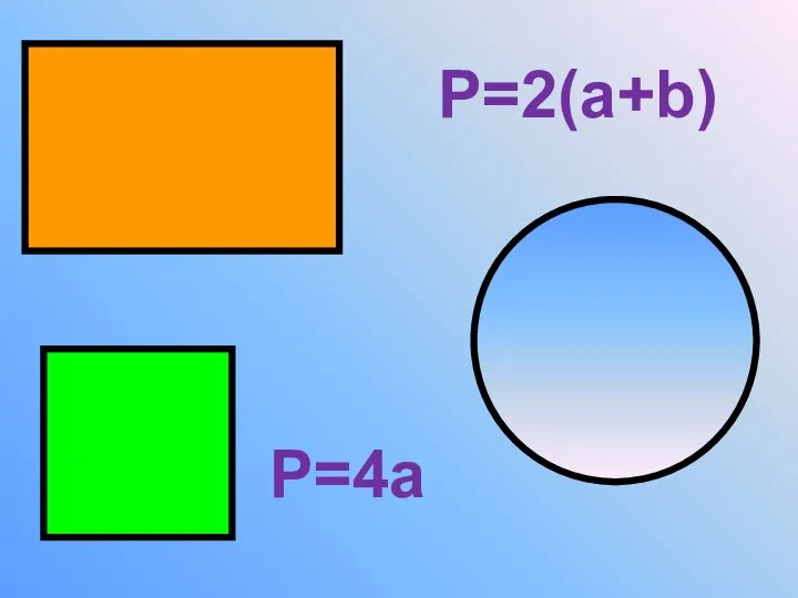 Р=2(а+b) Р=4а