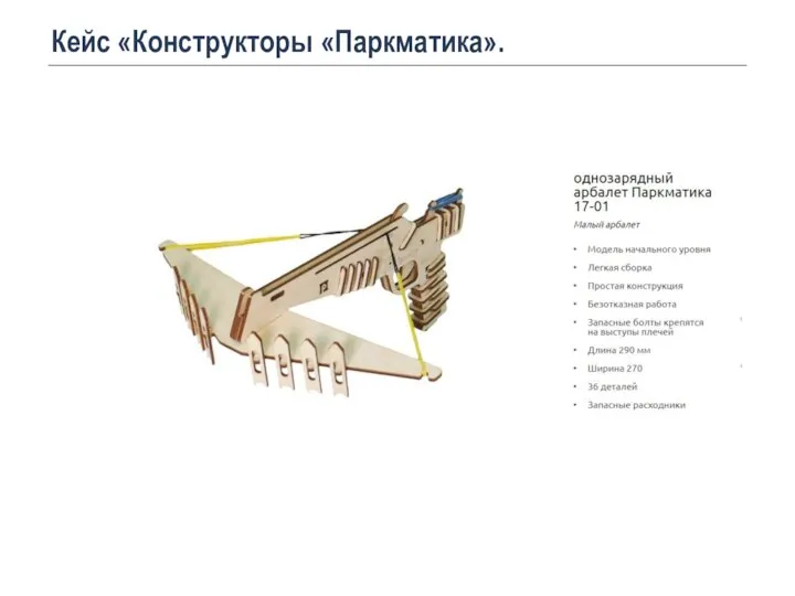 Кейс «Конструкторы «Паркматика».