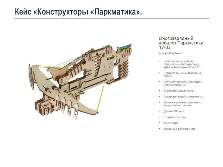 Кейс «Конструкторы «Паркматика».