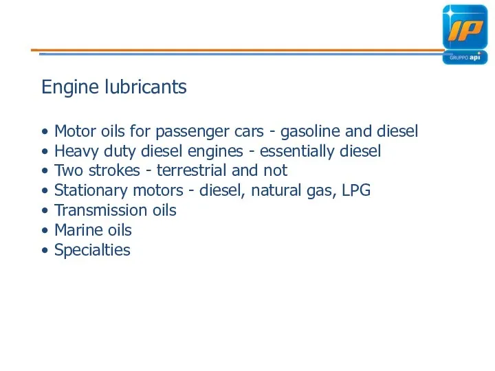 Engine lubricants • Motor oils for passenger cars - gasoline and