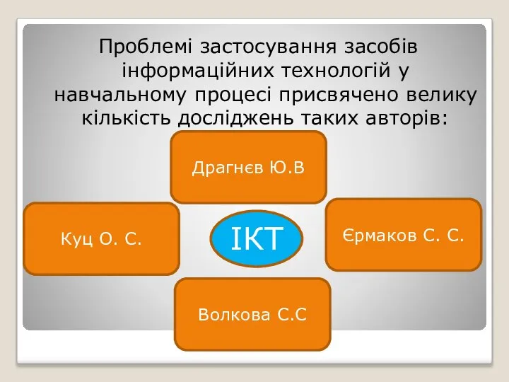 Проблемі застосування засобів інформаційних технологій у навчальному процесі присвячено велику кількість