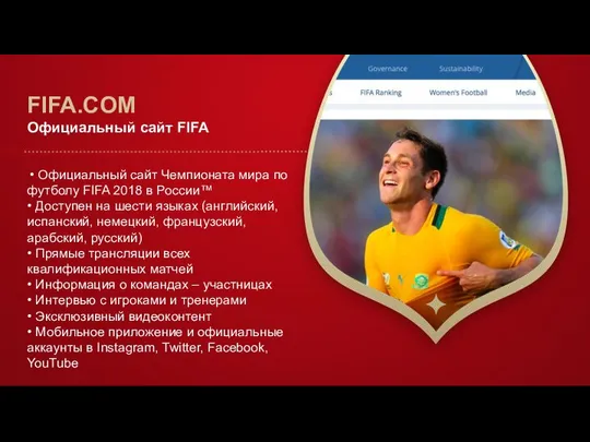 FIFA.COM Официальный сайт FIFA • Официальный сайт Чемпионата мира по футболу