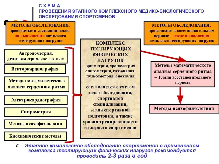 С Х Е М А ПРОВЕДЕНИЯ ЭТАПНОГО КОМПЛЕКСНОГО МЕДИКО-БИОЛОГИЧЕСКОГО ОБСЛЕДОВАНИЯ СПОРТСМЕНОВ