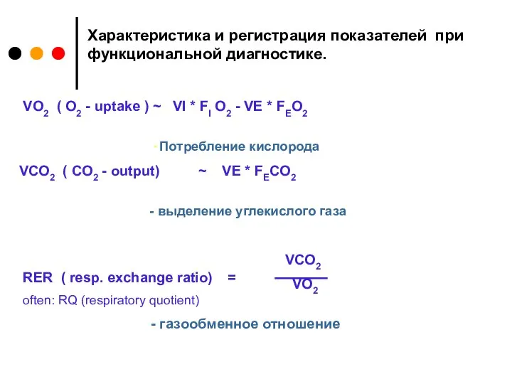 VO2 ( O2 - uptake ) ~ VI * FI O2