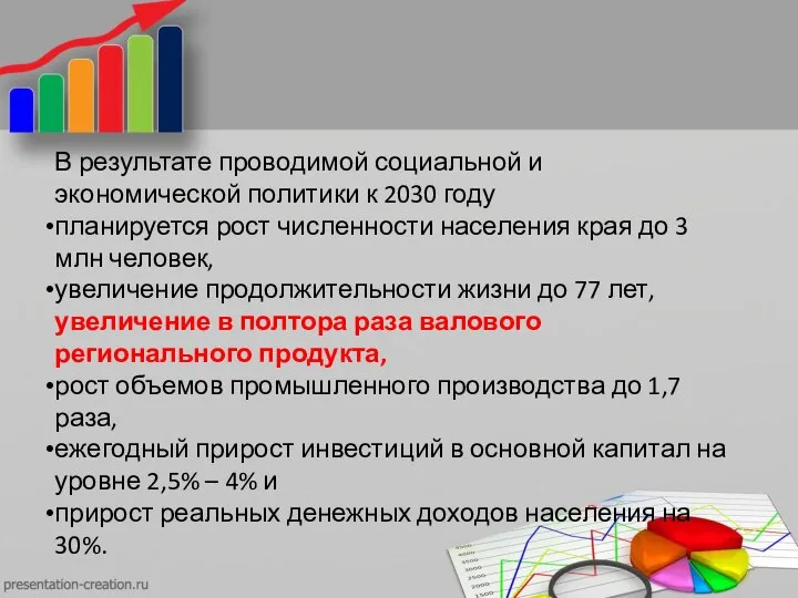 В результате проводимой социальной и экономической политики к 2030 году планируется