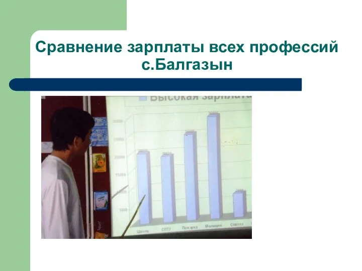 Сравнение зарплаты всех профессий с.Балгазын