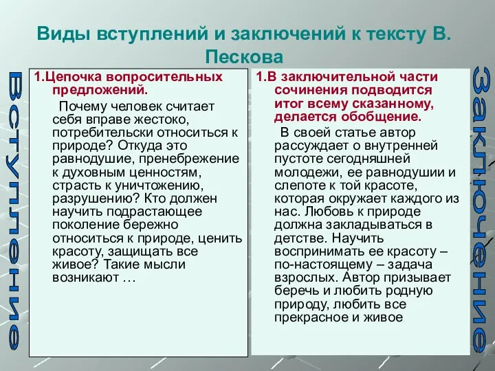 1.Цепочка вопросительных предложений. Почему человек считает себя вправе жестоко, потребительски относиться