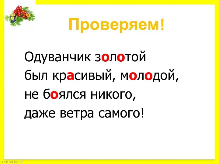 Проверяем! Одуванчик золотой был красивый, молодой, не боялся никого, даже ветра самого!