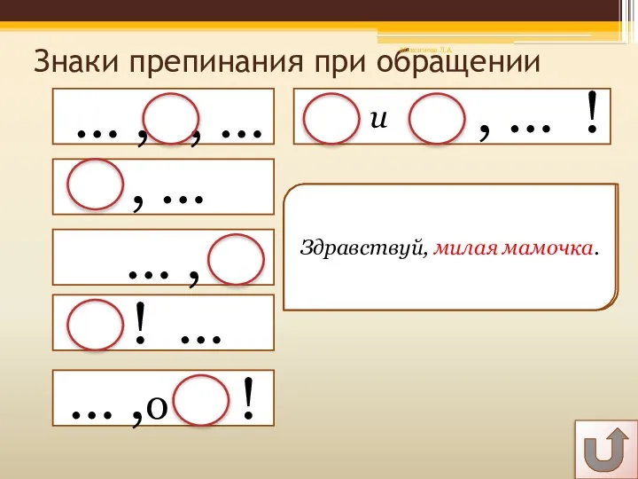 Знаки препинания при обращении … , , … , … !