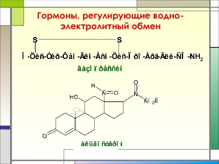 Гормоны, регулирующие водно-электролитный обмен