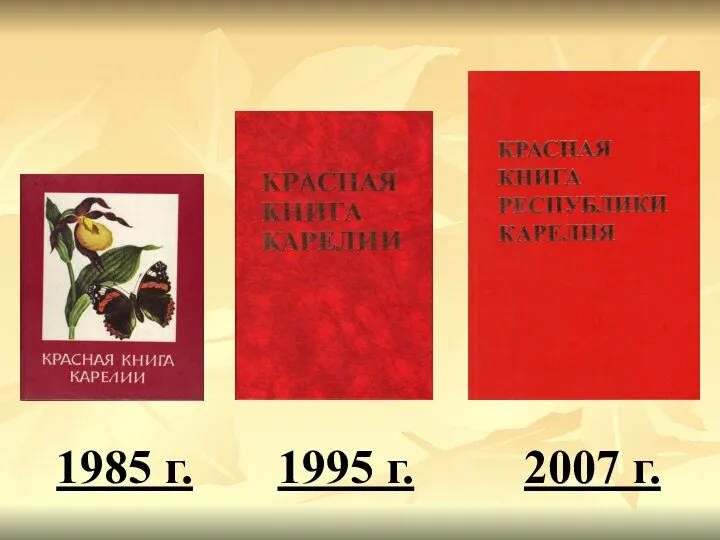 1985 г. 1995 г. 2007 г.