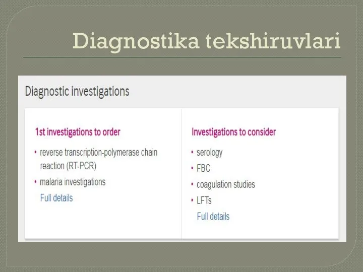 Diagnostika tekshiruvlari