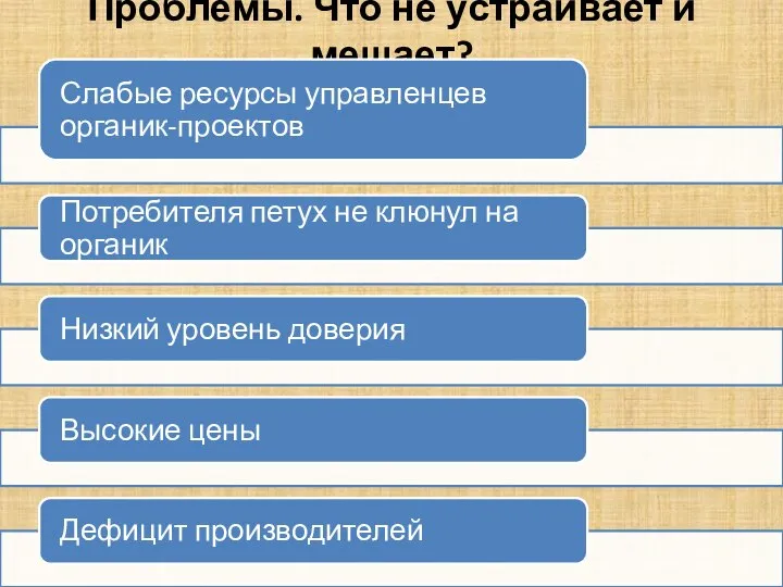 Проблемы. Что не устраивает и мешает?