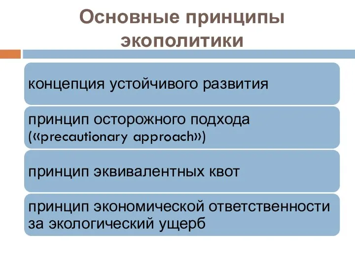 Основные принципы экополитики