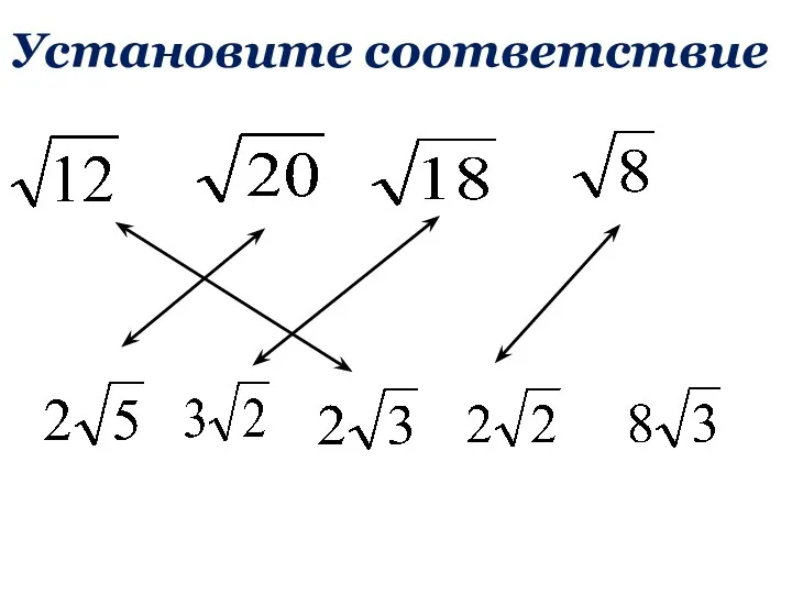 Установите соответствие