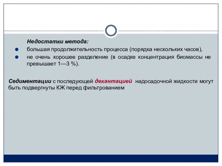 Недостатки метода: большая продолжительность процесса (порядка нескольких часов), не очень хорошее